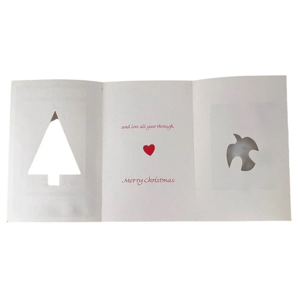 20 Carlton Christmas Cards With Self-Sealing Envelopes Tri Fold